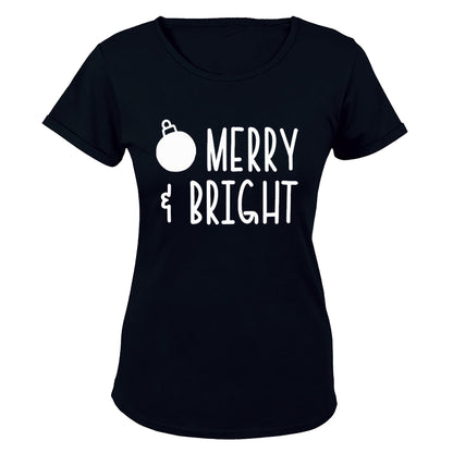 Merry & Bright - Christmas - Ladies - T-Shirt - BuyAbility South Africa