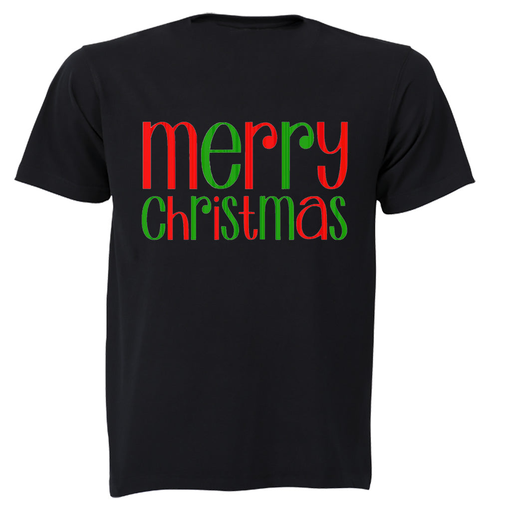 Merry Christmas - Colourful - Kids T-Shirt - BuyAbility South Africa