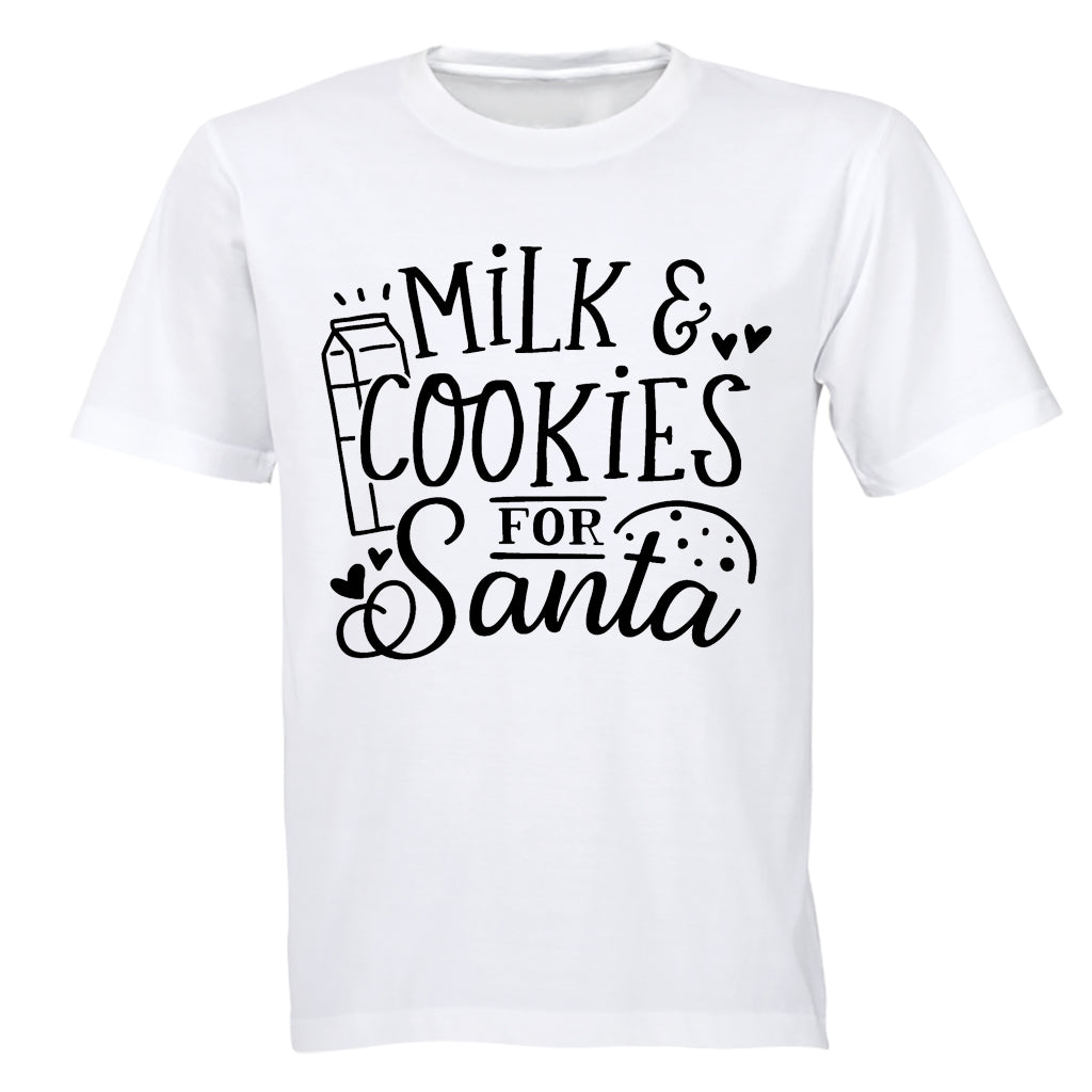 Milk and Cookies for Santa - Christmas - Kids T-Shirt - BuyAbility South Africa