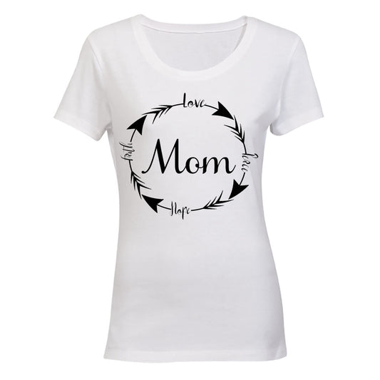 Mom - Love. Peace. Hope - Ladies - T-Shirt - BuyAbility South Africa