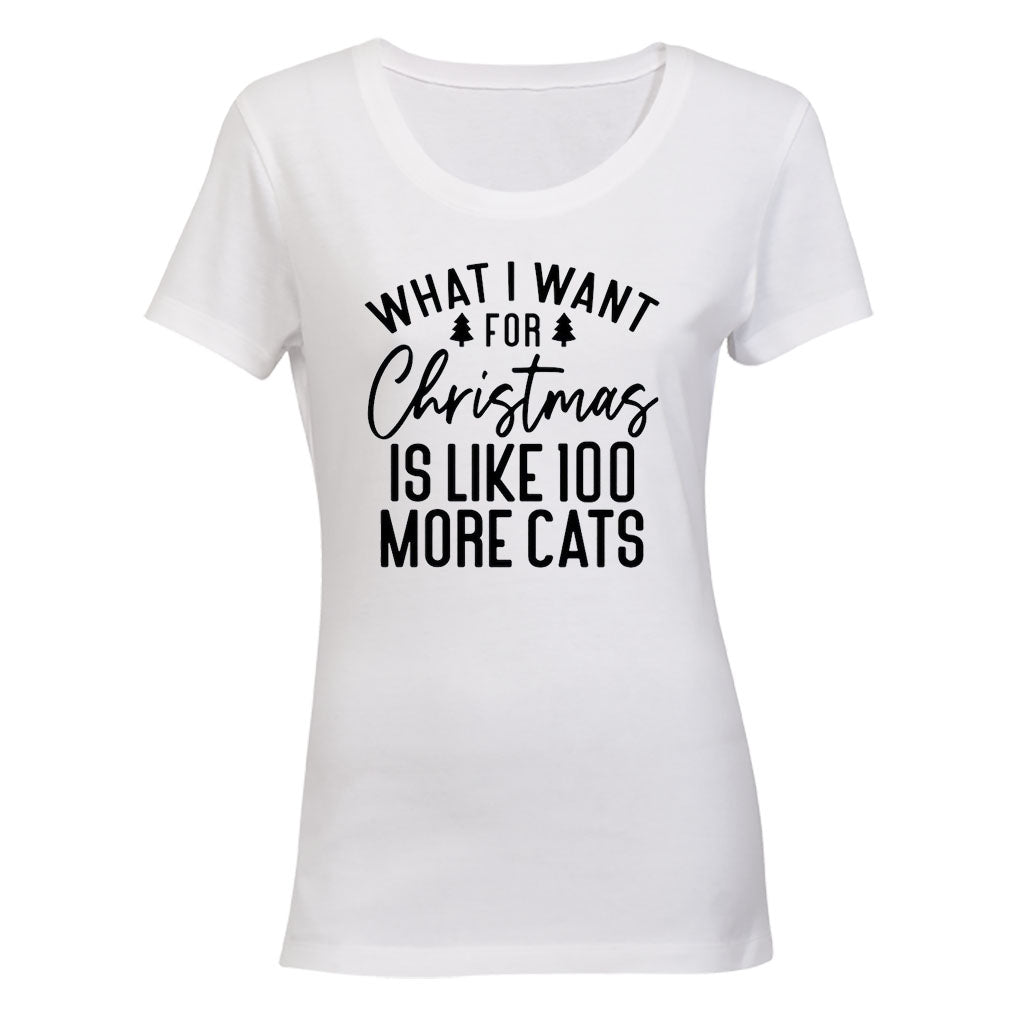 More Cats - Christmas - Ladies - T-Shirt - BuyAbility South Africa