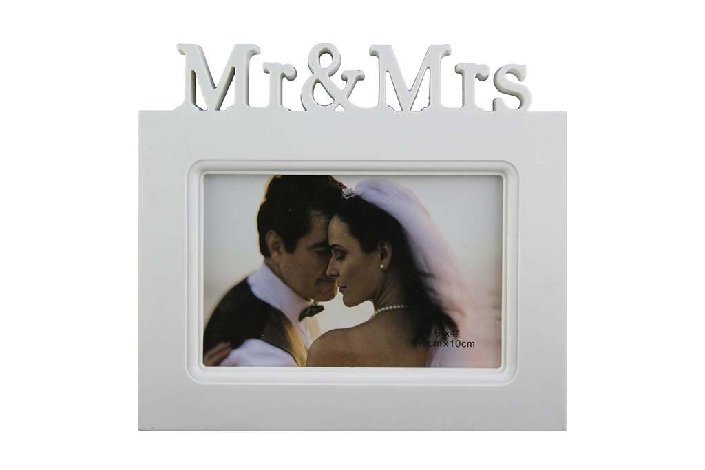 Mr & Mrs, White Photo Frame - BuyAbility