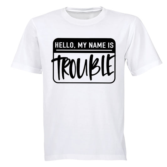 Hello, My Name is Trouble - Kids T-Shirt - BuyAbility South Africa