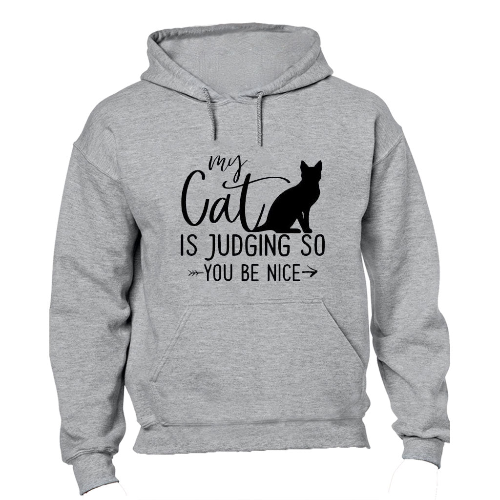 My Cat is Judging - Hoodie - BuyAbility South Africa