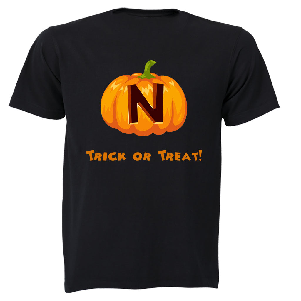 N - Halloween Pumpkin - Kids T-Shirt - BuyAbility South Africa