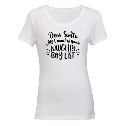 Naughty Boy List - Christmas - Ladies - T-Shirt - BuyAbility South Africa