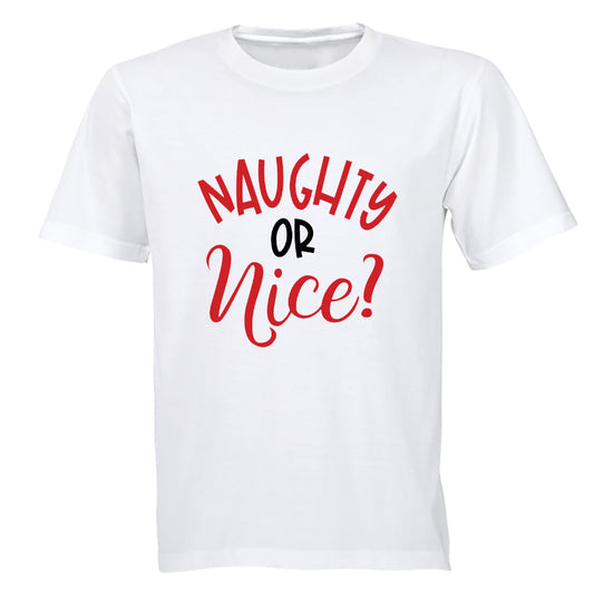 Naughty or Nice - Christmas - Adults - T-Shirt - BuyAbility South Africa