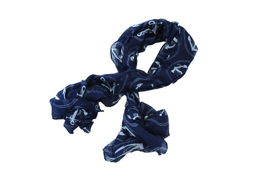 Scarf Print - Anchor - Navy Blue - BuyAbility South Africa