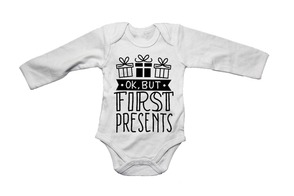 Ok, But First Presents - Christmas - Baby Grow - BuyAbility South Africa