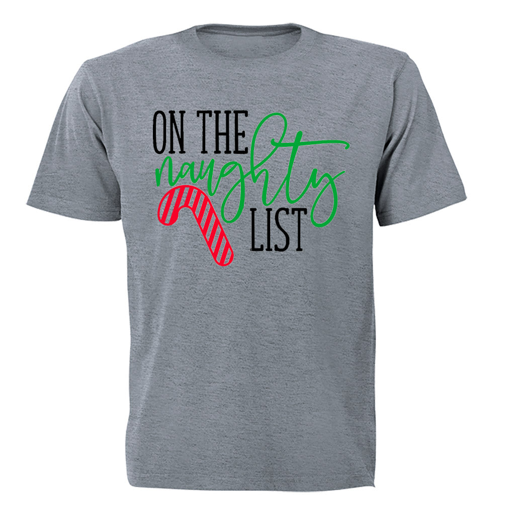On the Naughty List - Christmas - Adults - T-Shirt - BuyAbility South Africa