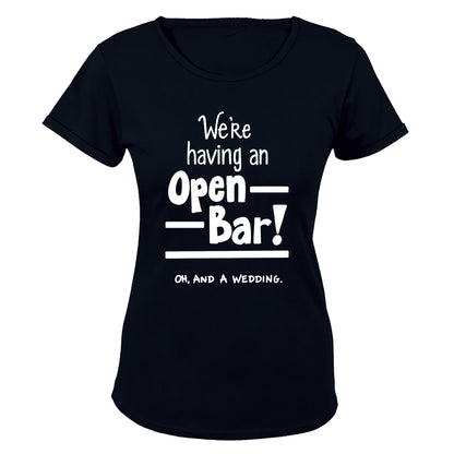 Open Bar & A Wedding - Ladies - T-Shirt - BuyAbility South Africa