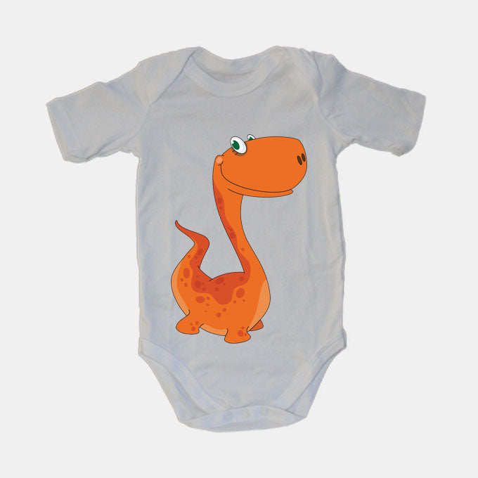 Orange Dino - Baby Grow