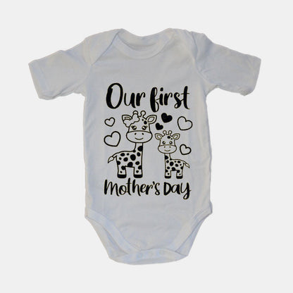 Our First Mothers Day - Giraffe- Baby Grow