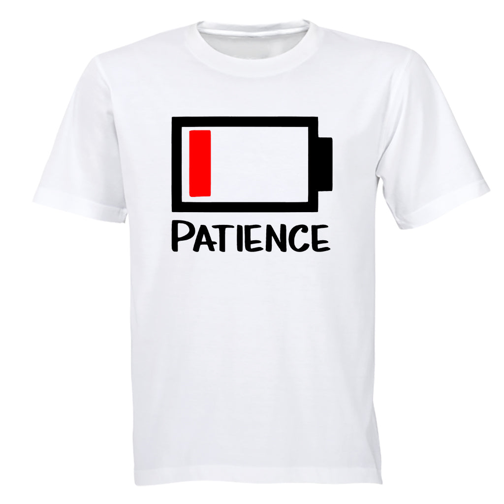 Patience - Battery Levels - Adults - T-Shirt - BuyAbility South Africa