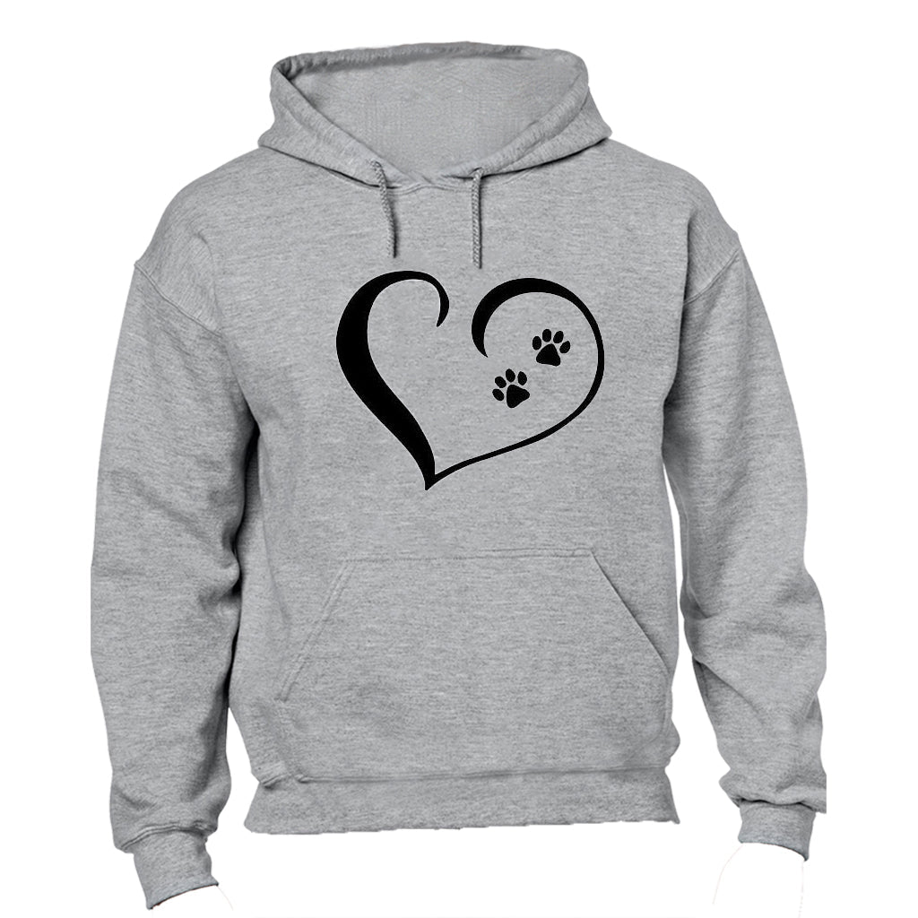 Paw Prints on my Heart - Hoodie - BuyAbility South Africa
