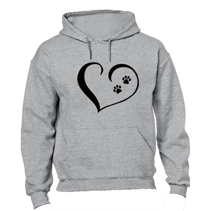 Paw Prints on my Heart - Hoodie - BuyAbility South Africa