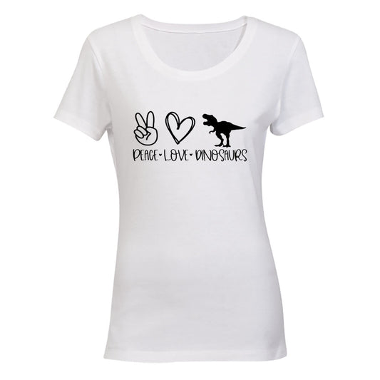 Peace. Love. Dinosaurs - Ladies - T-Shirt - BuyAbility South Africa
