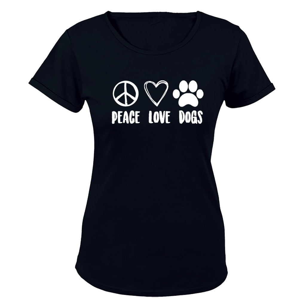 Peace. Love. Dogs - Ladies - T-Shirt - BuyAbility South Africa