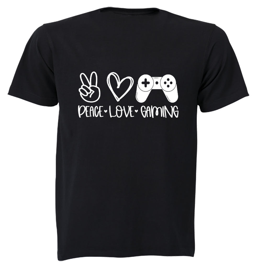 Peace. Love. Gaming - Adults - T-Shirt - BuyAbility South Africa