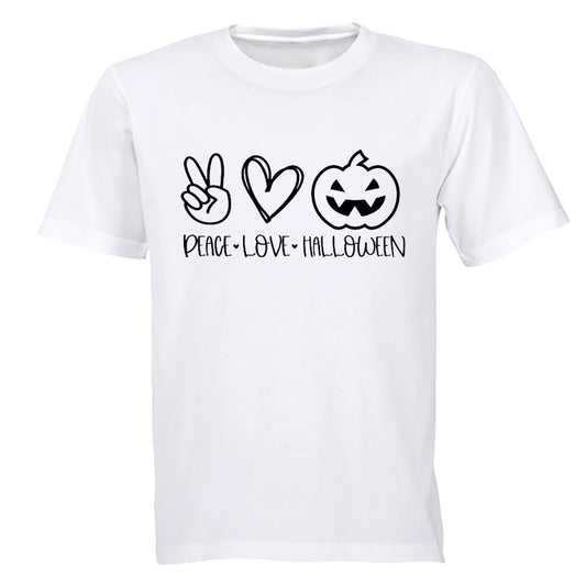 Peace. Love. Halloween - Adults - T-Shirt - BuyAbility South Africa