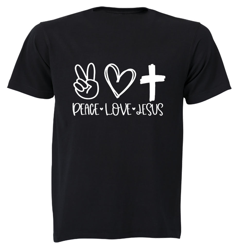 Peace. Love. Jesus - Adults - T-Shirt - BuyAbility South Africa