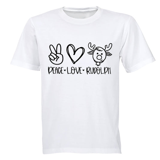 Peace. Love. Rudolph - Christmas - Kids T-Shirt - BuyAbility South Africa