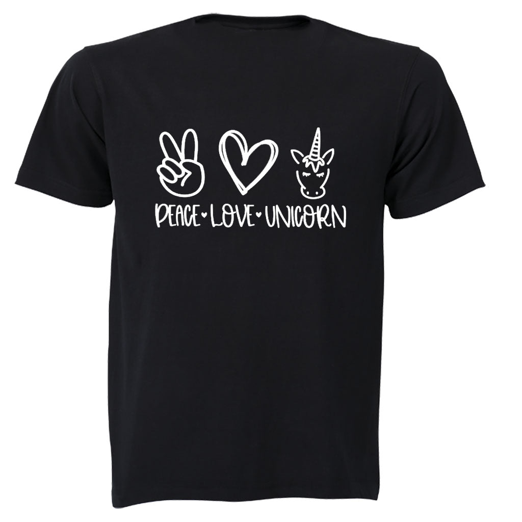 Peace. Love. Unicorn - Kids T-Shirt - BuyAbility South Africa
