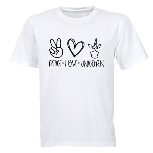 Peace. Love. Unicorn - Kids T-Shirt - BuyAbility South Africa