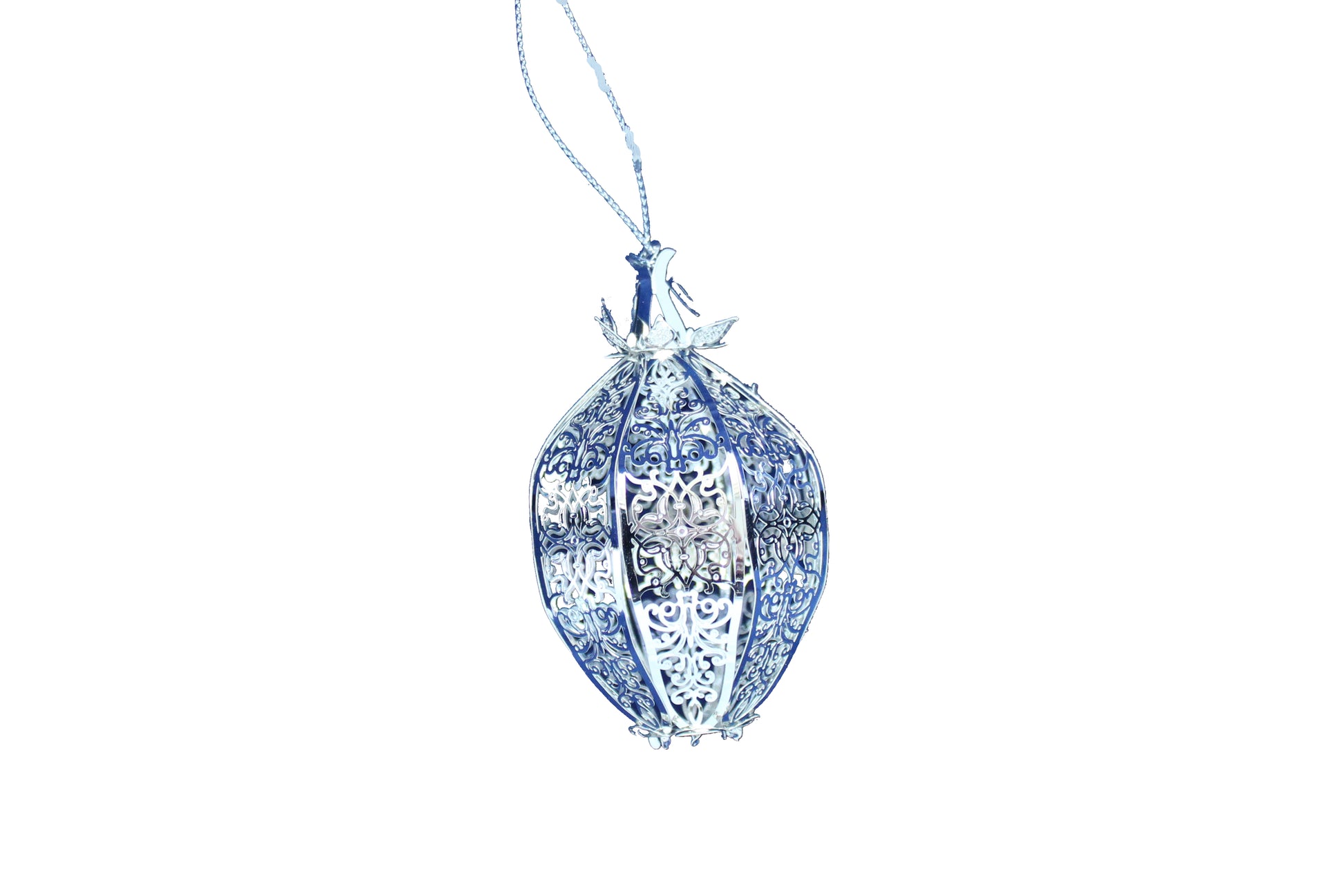Handmade Silver Pear Christmas Tree Decoration - BuyAbility