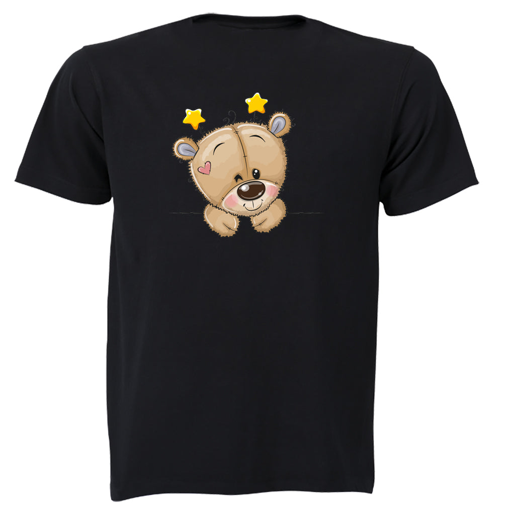 Peeking Teddy - Stars - Kids T-Shirt - BuyAbility South Africa