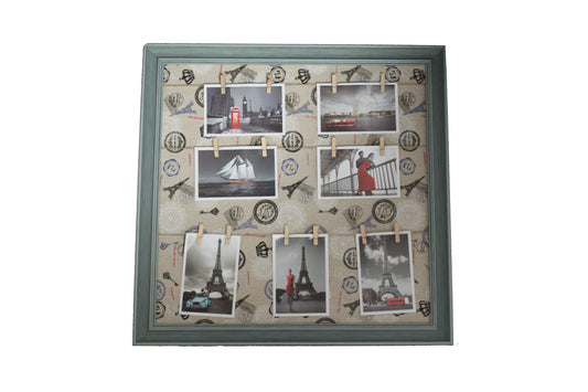 Green Eiffel Tower Inspired Peg Line Photo Frame - BuyAbility