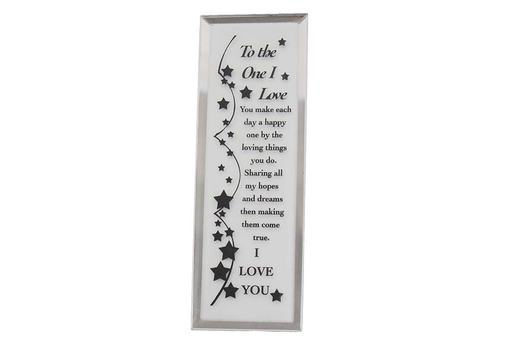 To the One I Love – Glass Plaque - BuyAbility South Africa