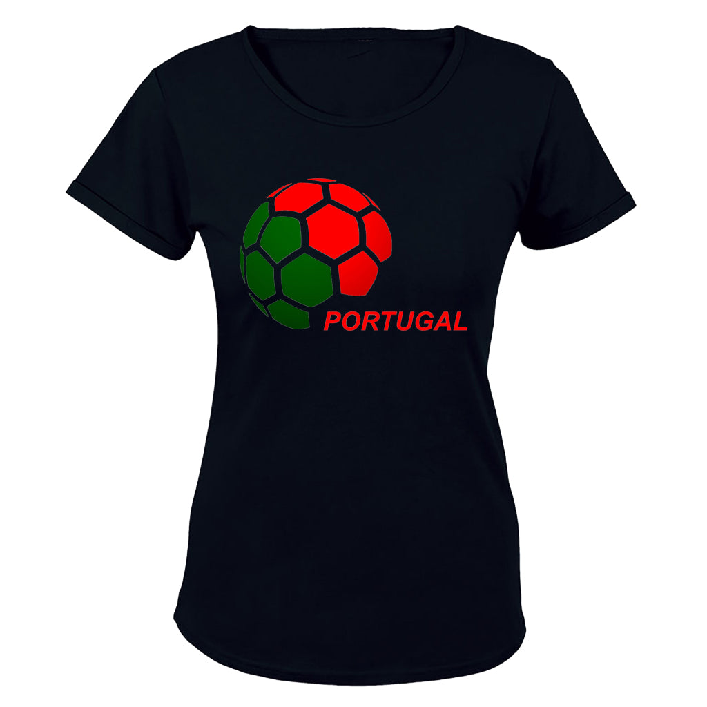 Portugal - Soccer Ball - Ladies - T-Shirt - BuyAbility South Africa