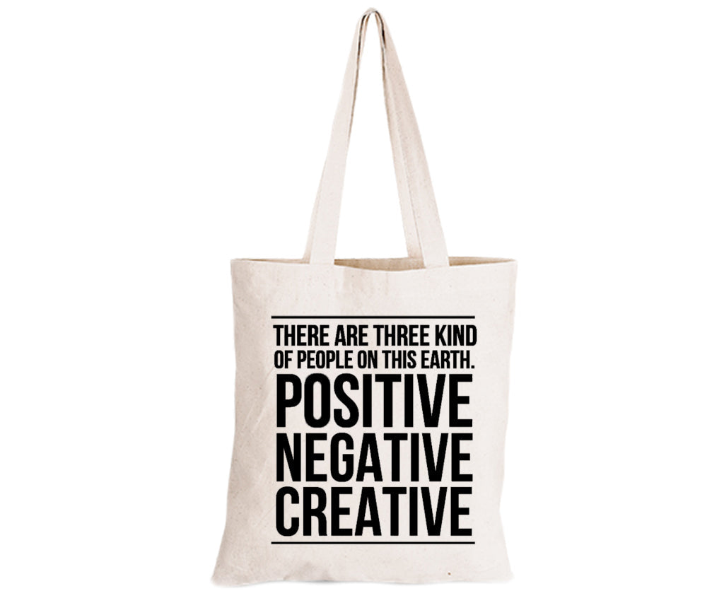 Positive. Negative. Creative - Eco-Cotton Natural Fibre Bag - BuyAbility South Africa