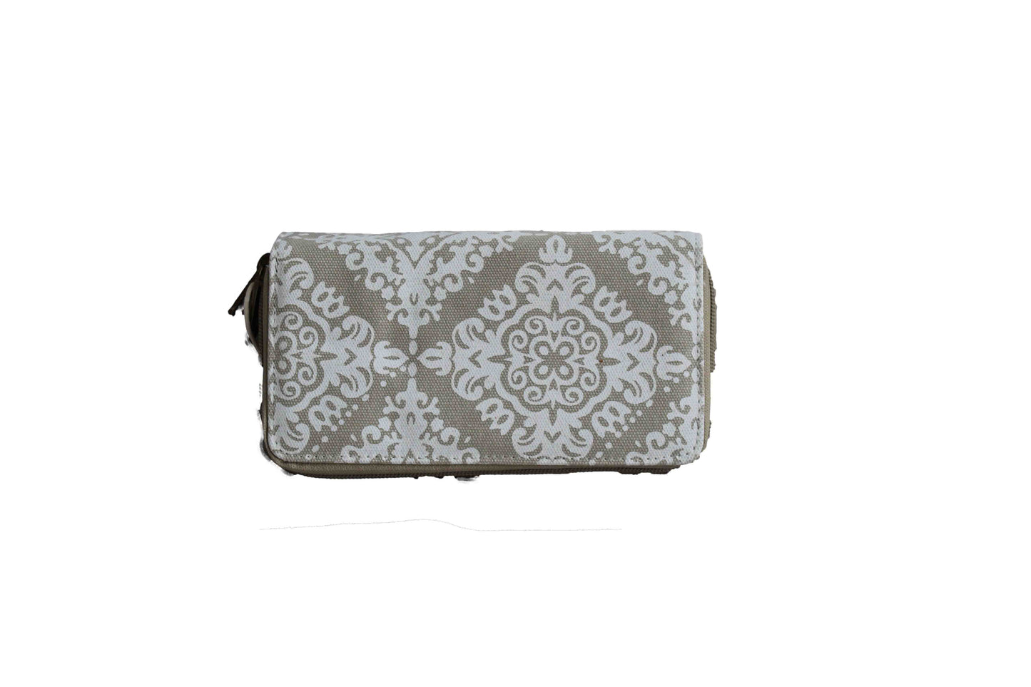Large Purse with Beige Crest Pattern (200mm x 100mm) - BuyAbility