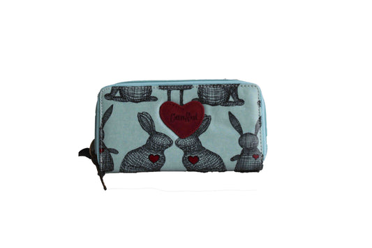 Blue Large Purse with Rabbit Design (200mm x 100mm) - BuyAbility