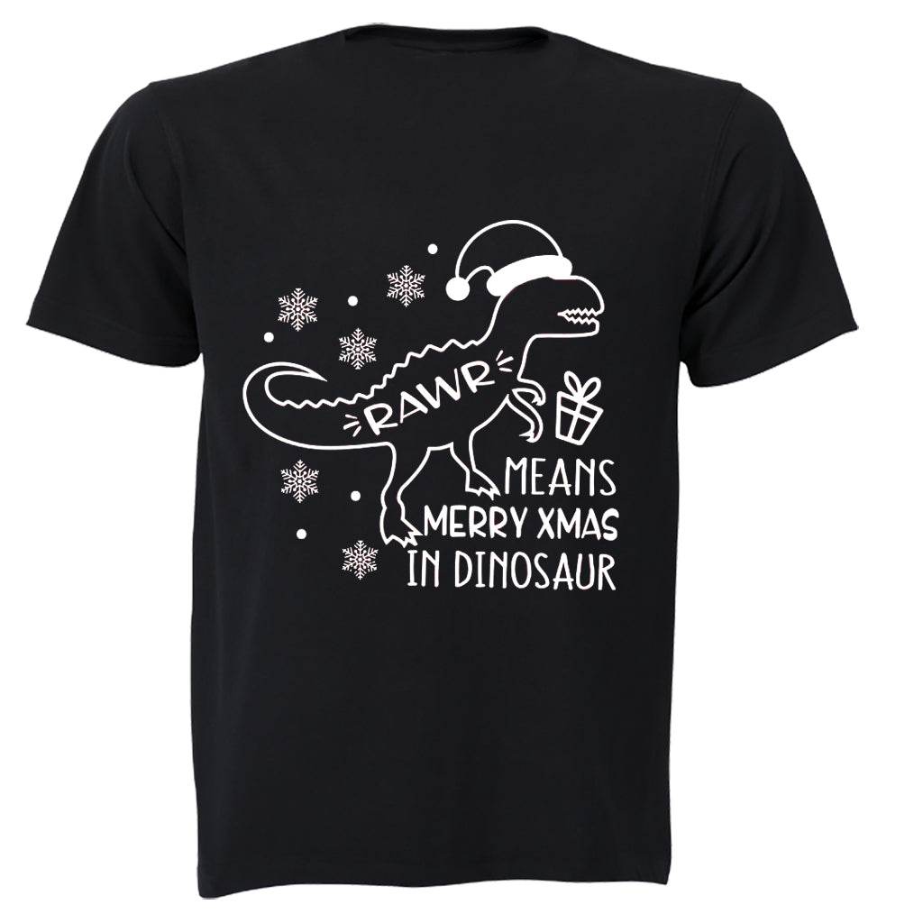 Rawr, Dino - Christmas - Kids T-Shirt - BuyAbility South Africa
