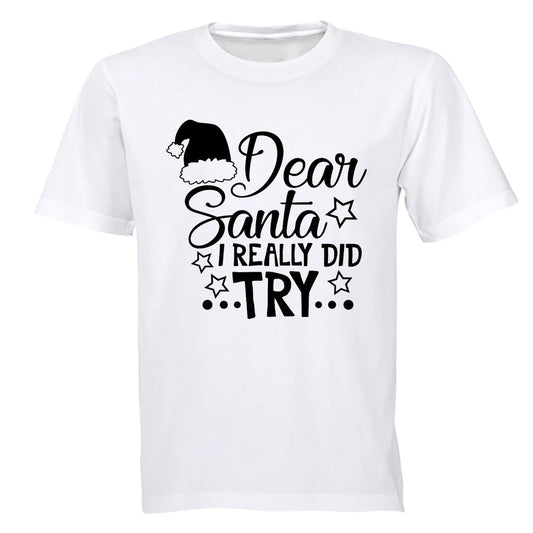 Really Did Try - Christmas - Kids T-Shirt - BuyAbility South Africa