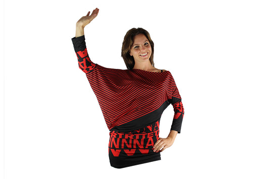 Red and Black Long Sleeve Referee Top - BuyAbility
