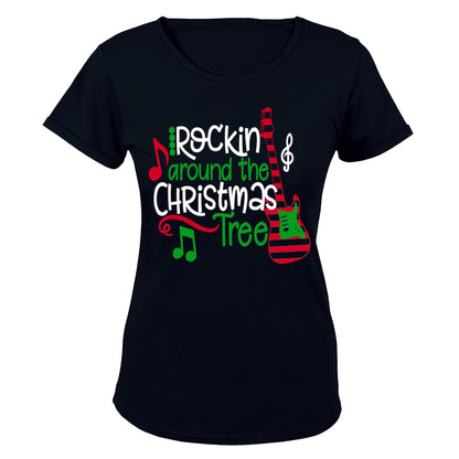 Rockin' Around the Christmas Tree - Guitar - Ladies - T-Shirt - BuyAbility South Africa