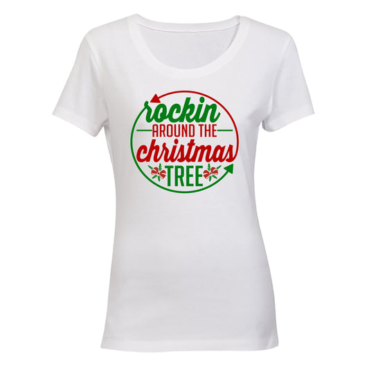Rockin' Around the Christmas Tree - Circular - Ladies - T-Shirt - BuyAbility South Africa