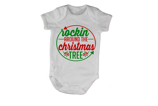 Rockin' Around the Christmas Tree - Circular - Baby Grow - BuyAbility South Africa