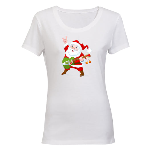 Rocking Santa - Christmas - Ladies - T-Shirt - BuyAbility South Africa