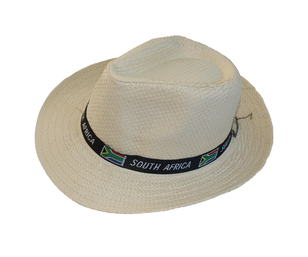 South Africa Woven Hat - White