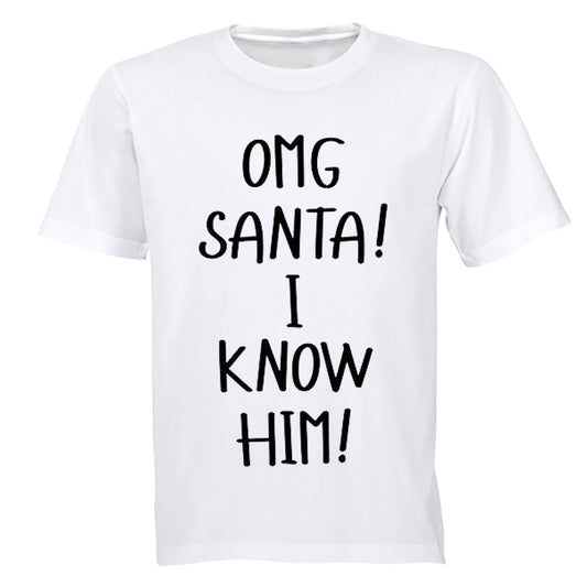 Santa - I Know Him - Christmas - Kids T-Shirt - BuyAbility South Africa