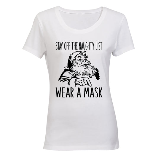Santa - Wear A Mask - Christmas - Ladies - T-Shirt - BuyAbility South Africa