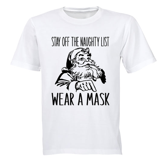 Santa - Wear A Mask - Christmas - Adults - T-Shirt - BuyAbility South Africa