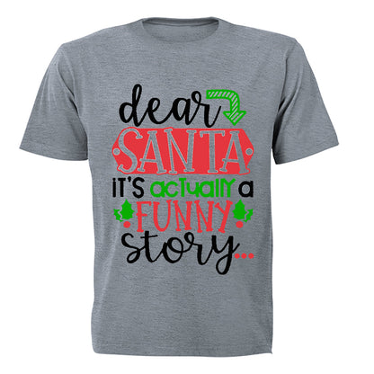Santa, Funny Story - Christmas - Kids T-Shirt - BuyAbility South Africa