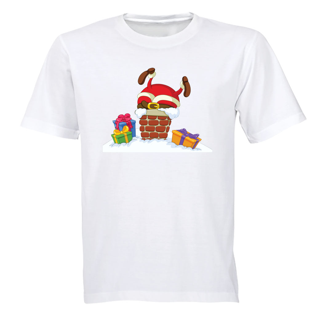 Santa Got Stuck - Christmas - Kids T-Shirt - BuyAbility South Africa