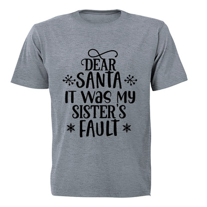 Santa, My Sister s Fault - Christmas - Kids T-Shirt - BuyAbility South Africa